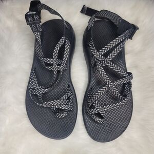 Chaco Women's Black and White Sandals